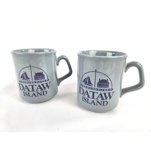 Vintage Dataw Island Set Of Mugs Made In England Tams South Carolina Yacht Club